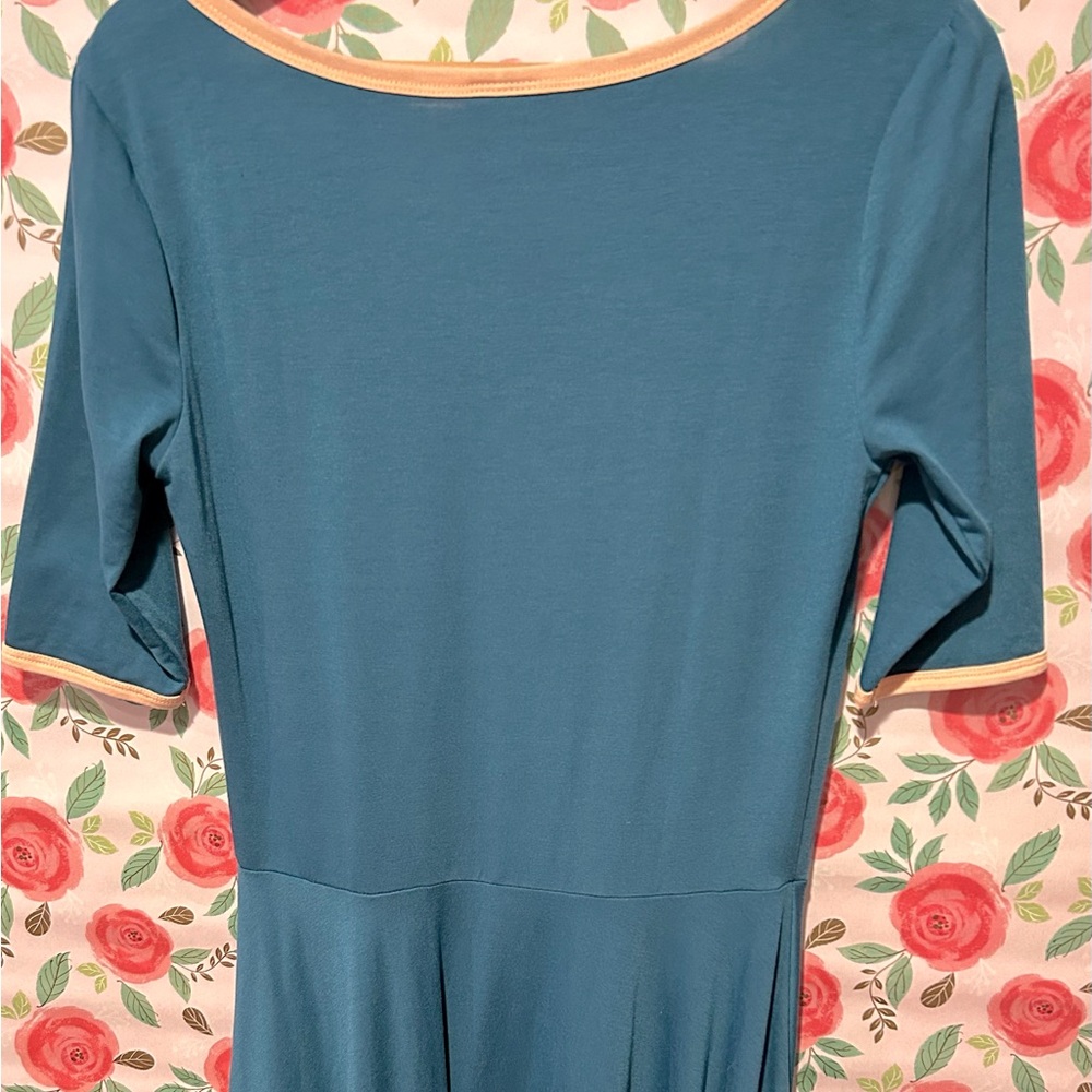 Teal Lalaroe cotton midi dress